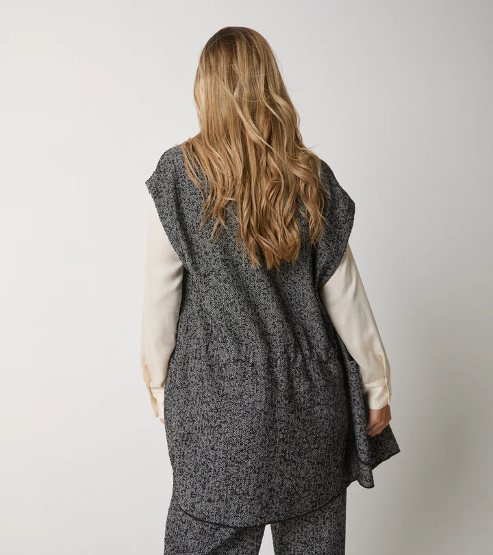 ALESSIA SANTI Gilet in cotone chevron con tasche