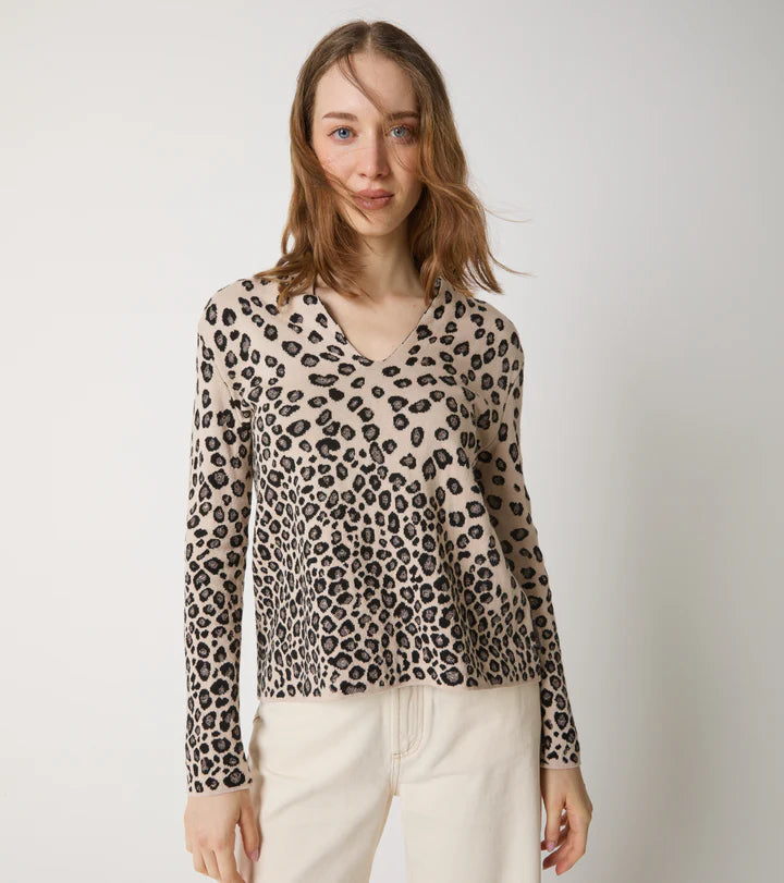 ALESSIA SANTI Maglia in cotone e lana jacquard