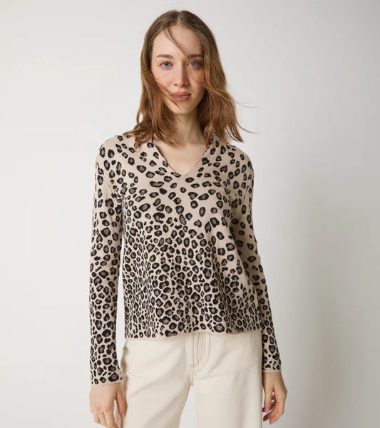 ALESSIA SANTI Maglia in cotone e lana jacquard