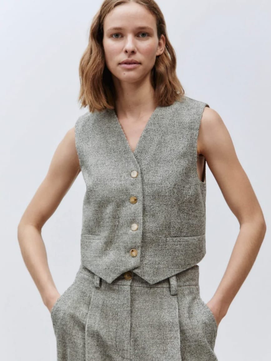 gilet sartoriale velluto melange