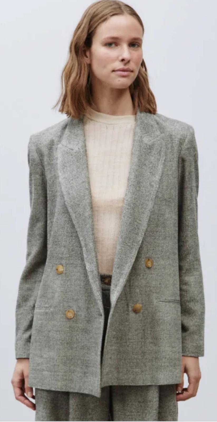 BLAZER DOPPIO PETTO OVER TESSUSO MELANGE