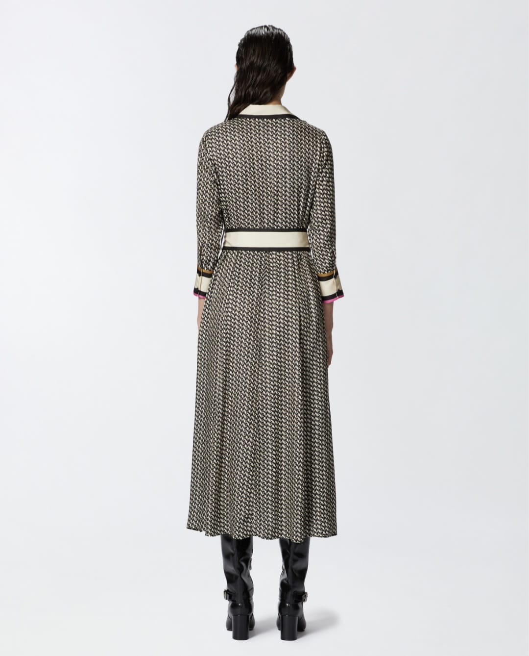 SUSHI ABITO LUNGO A CAMICIA STAMPA FOULARD