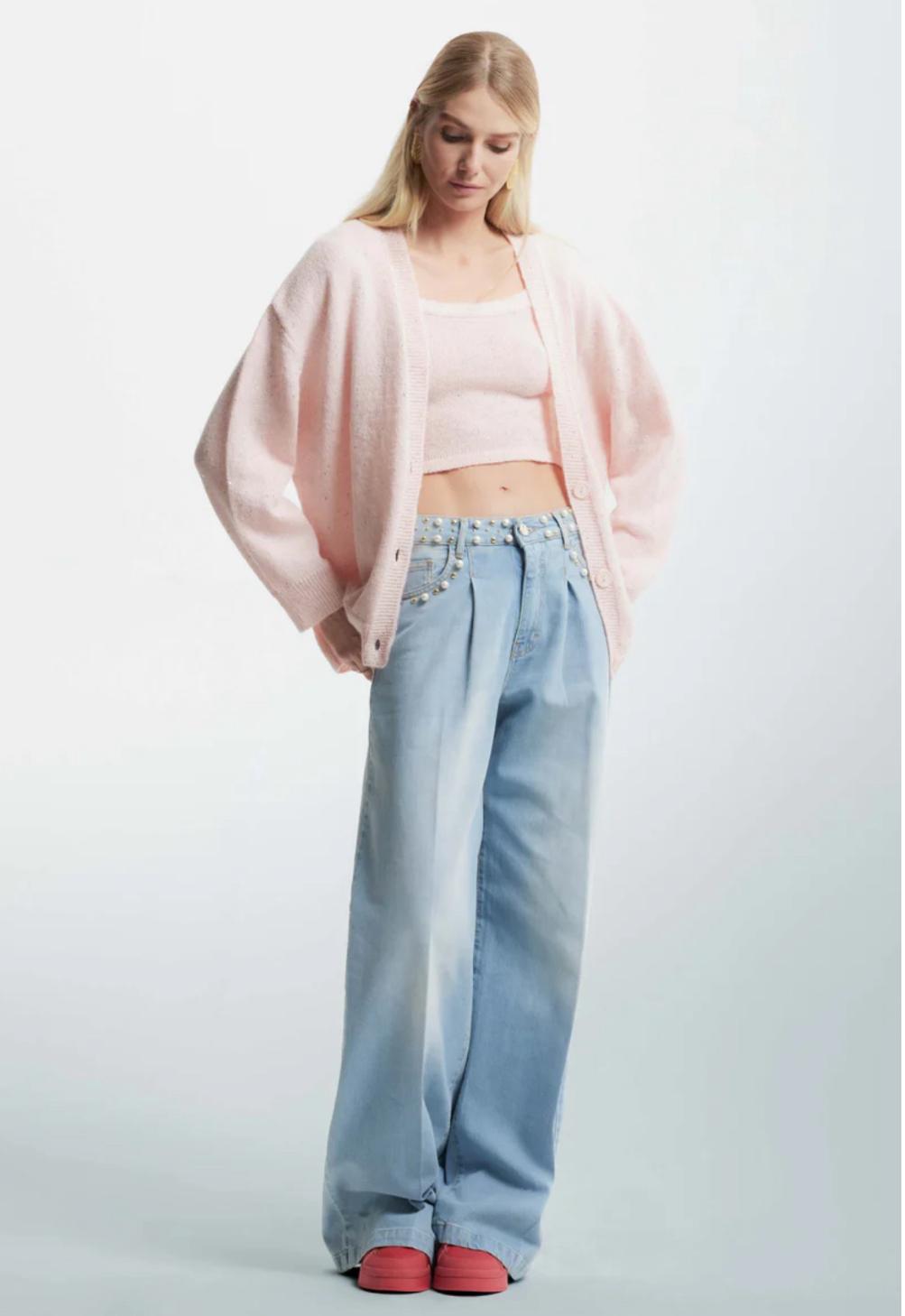 Cardigan morbido con bottoni in tono - Maglia HALLURE