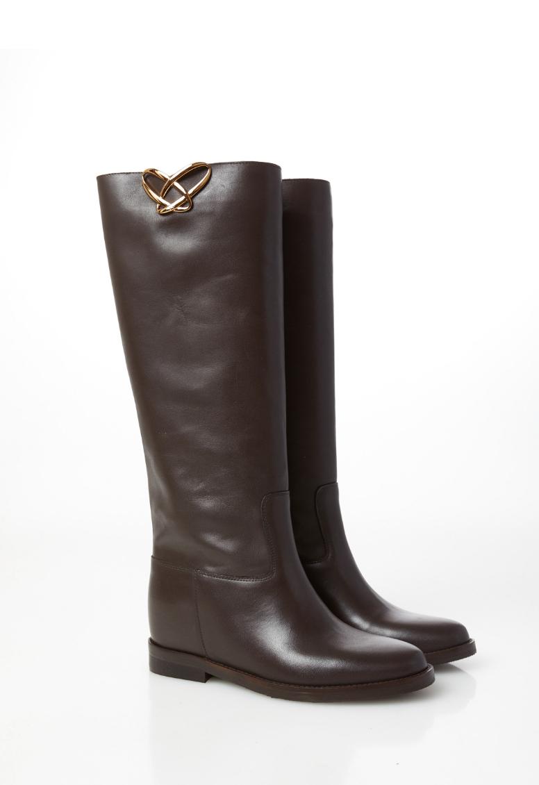 Stivale In Pelle Con Zeppa Interna WONDER