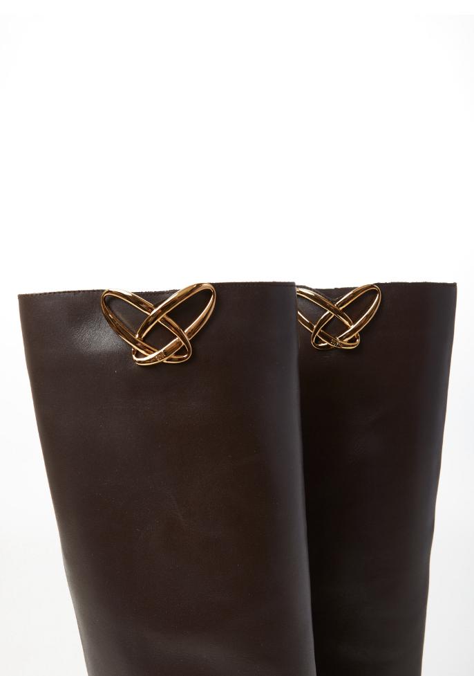 Stivale In Pelle Con Zeppa Interna WONDER