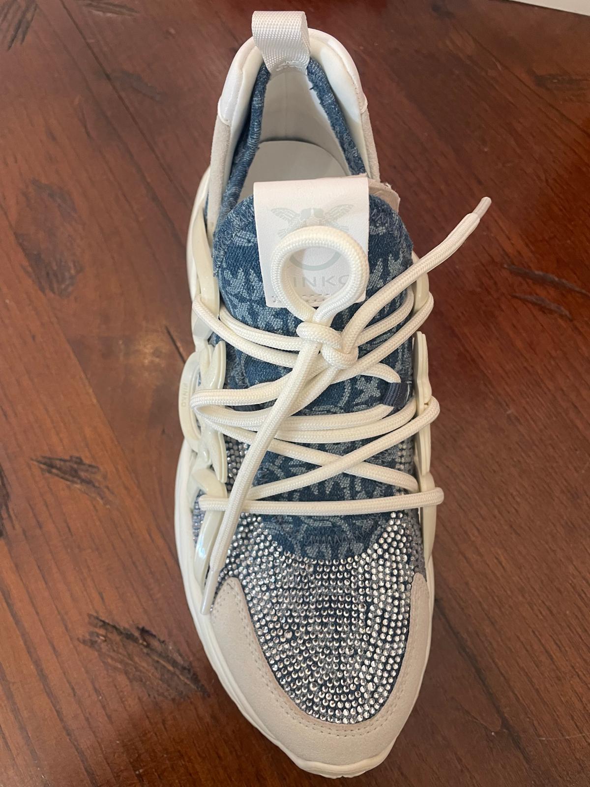 SNEAKER PINKO ARIEL 01 DENIM STRASS