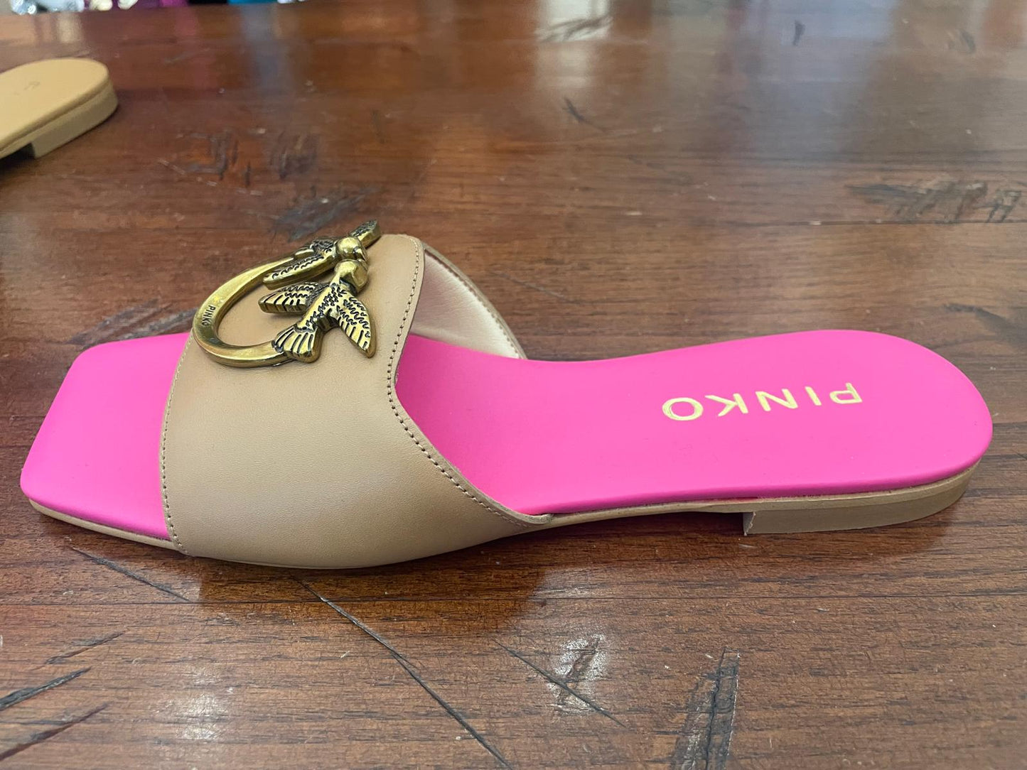 CIABATTINA PINKO MARLI LOGO METALLO