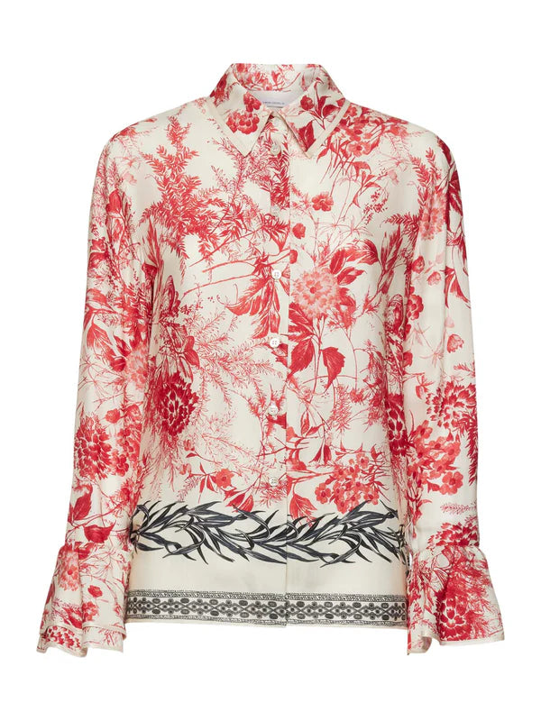 camicia floreale manica lunga