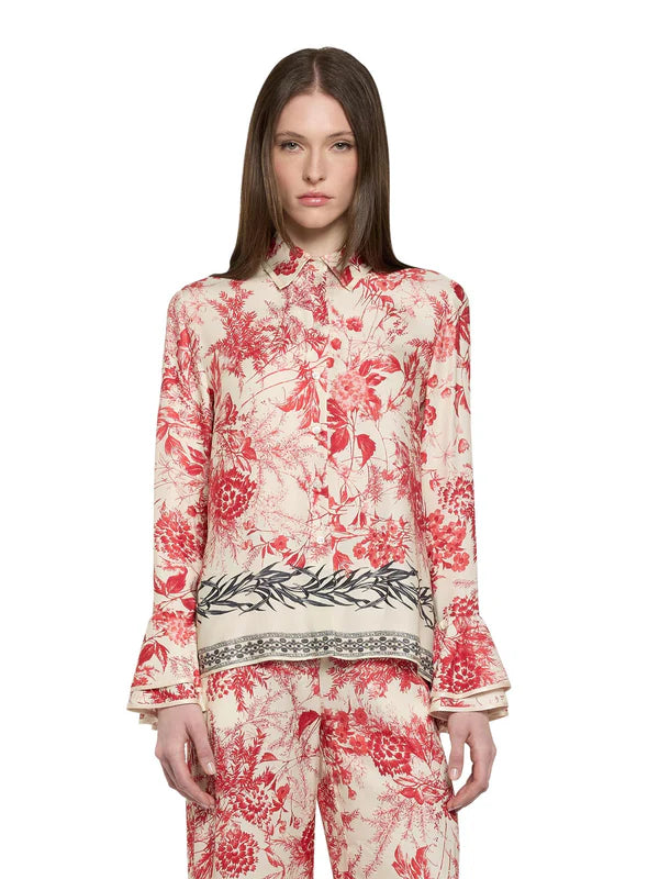 camicia floreale manica lunga