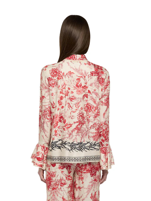 camicia floreale manica lunga