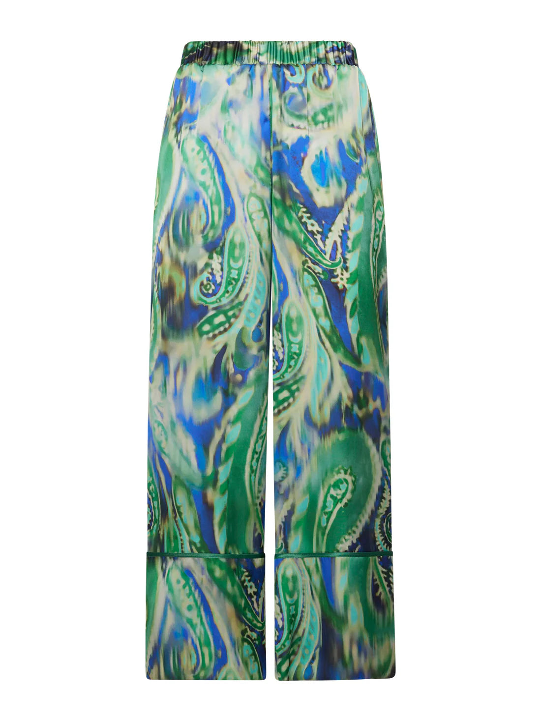 pantaloni gamba larga floreali