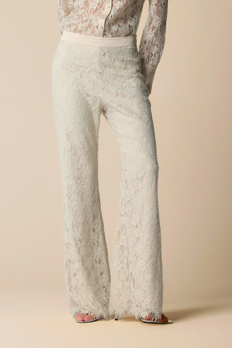 pantalone in pizzo con zip Lancelot