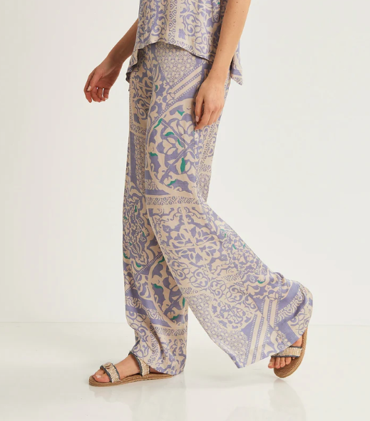 Pantaloni a palazzo da donna con stampa