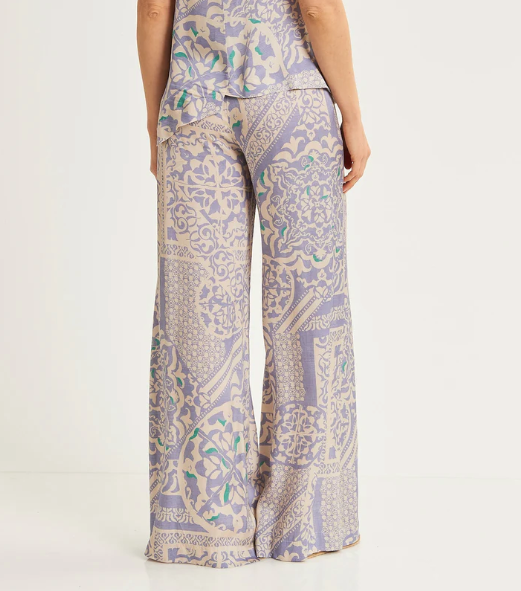 Pantaloni a palazzo da donna con stampa