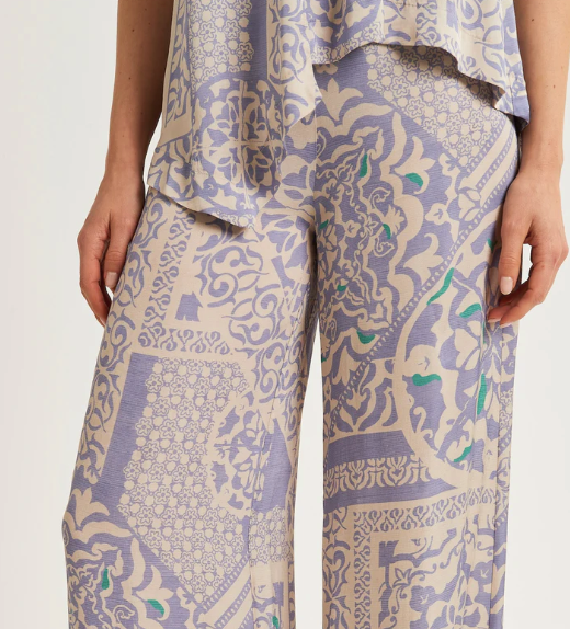 Pantaloni a palazzo da donna con stampa