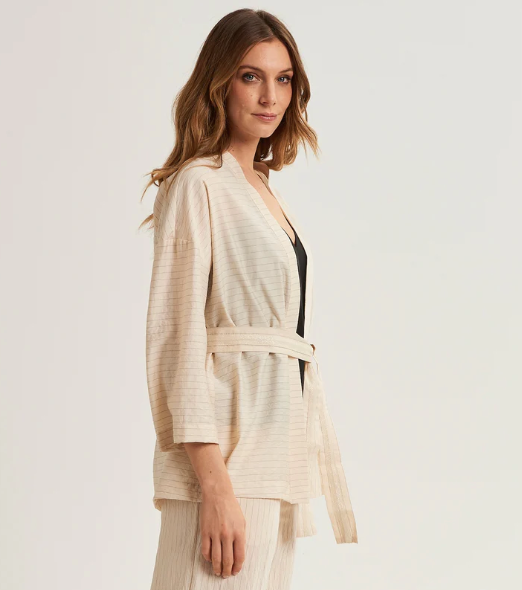 Giacca kimono da donna a righe