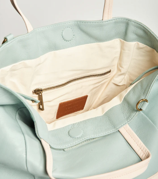 Borsa shopping impreziosita in vera pelle