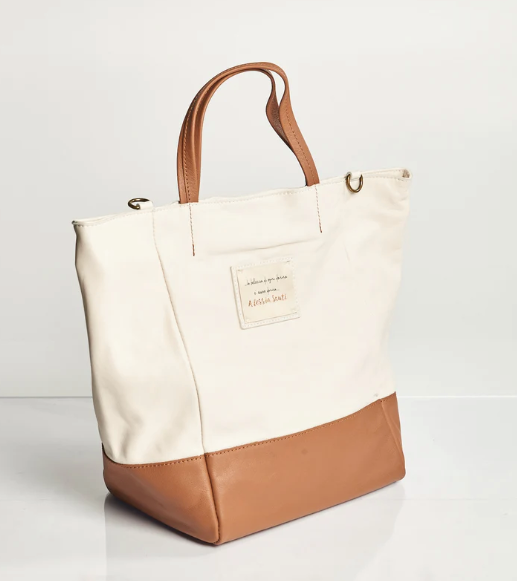 Borsa shopping impreziosita in vera pelle