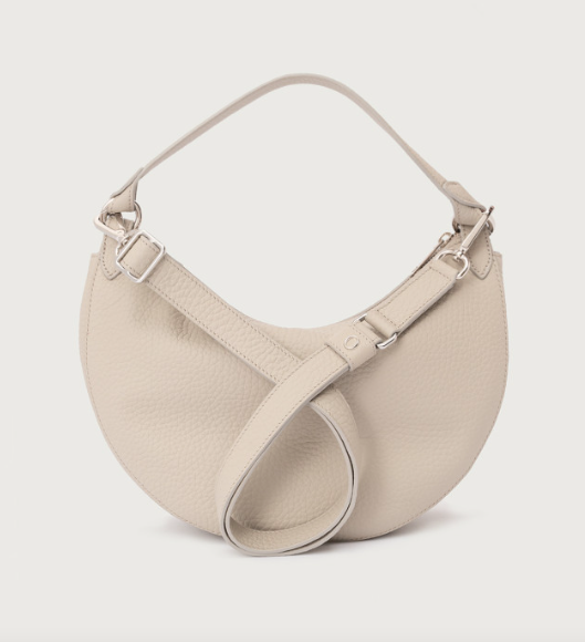 Borsa Dumpling Soft Midi a spalla in pelle con tracolla