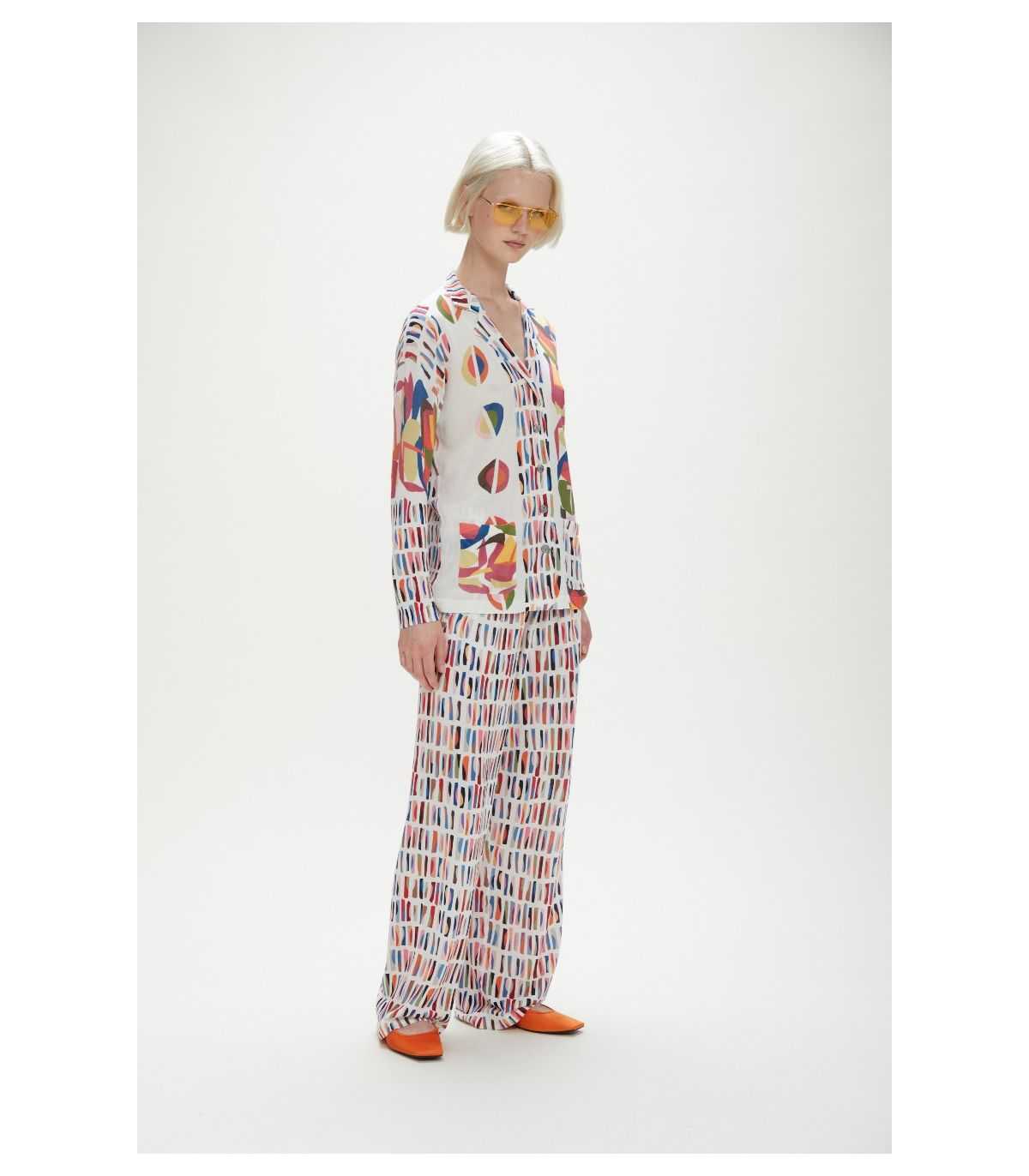 Giacca camicia con stampa Pop