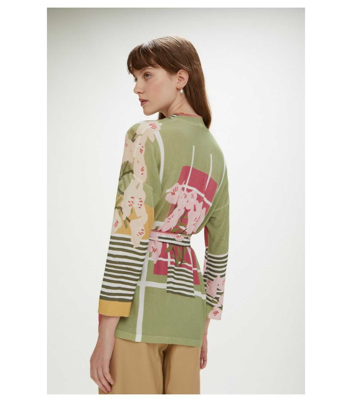 Giacca Kimono con stampa