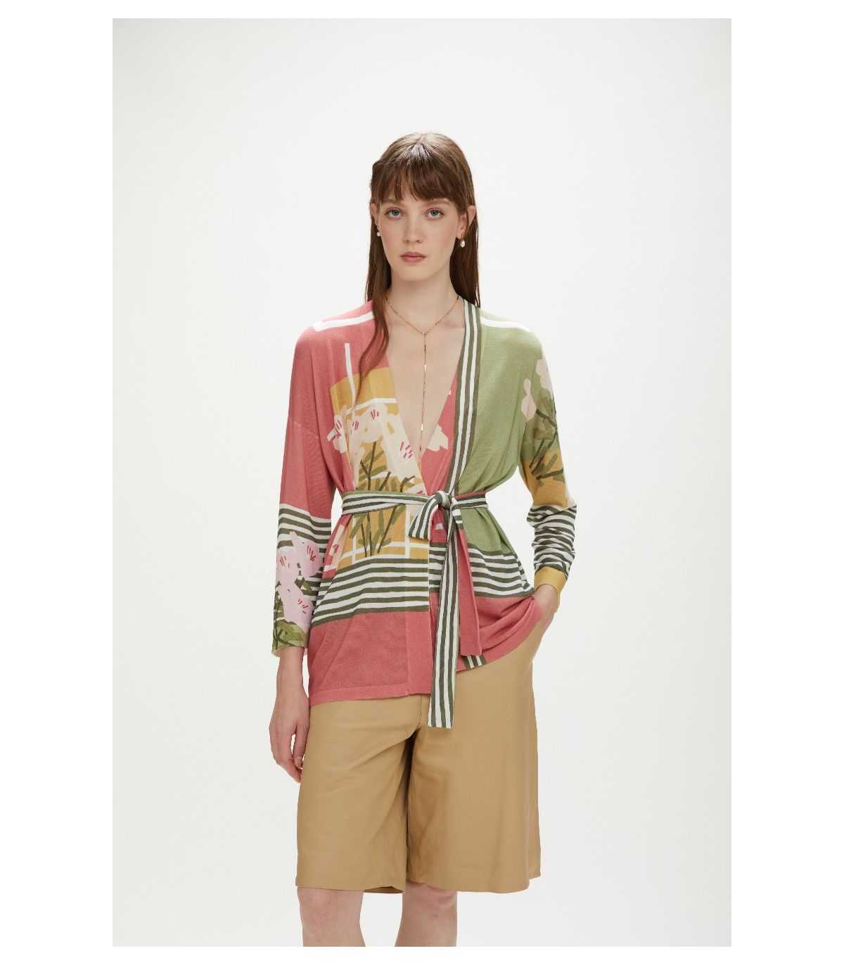 Giacca Kimono con stampa