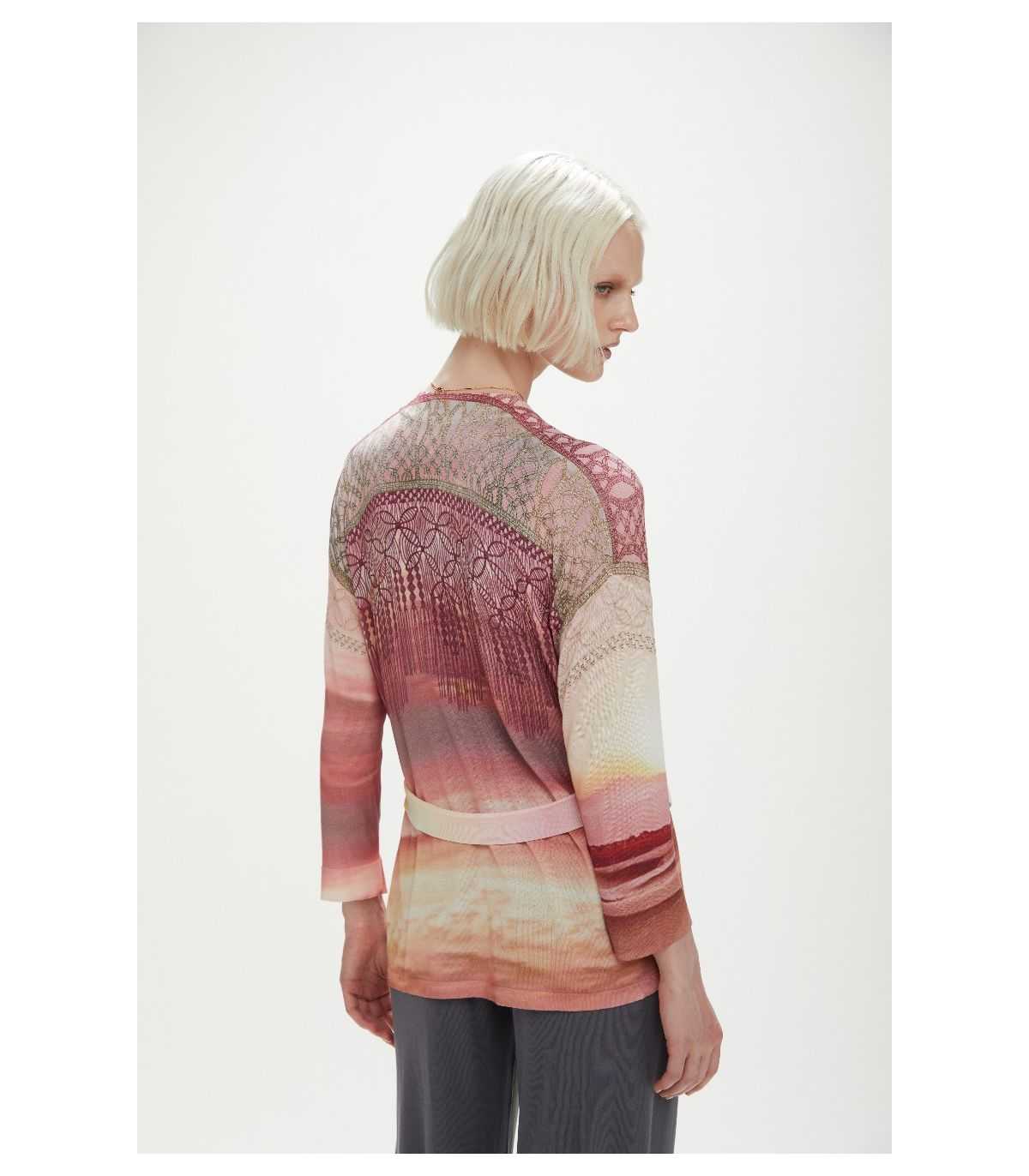 Giacca kimono stampa Deserto