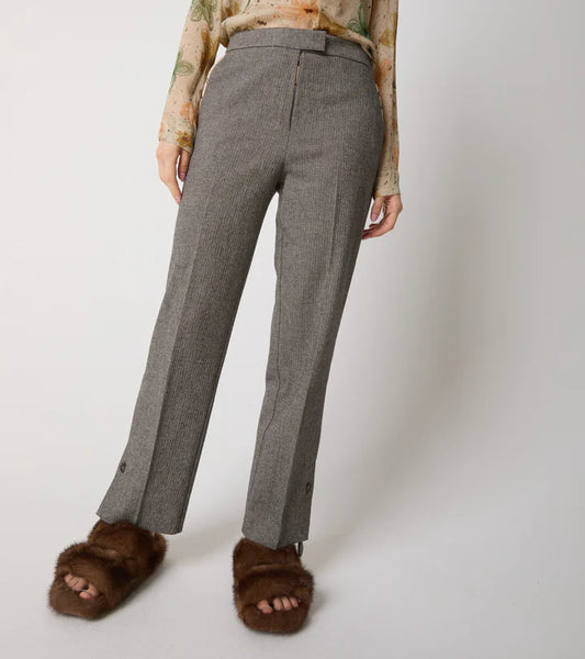 ALESSIA SANTI Pantaloni in cotone con piega