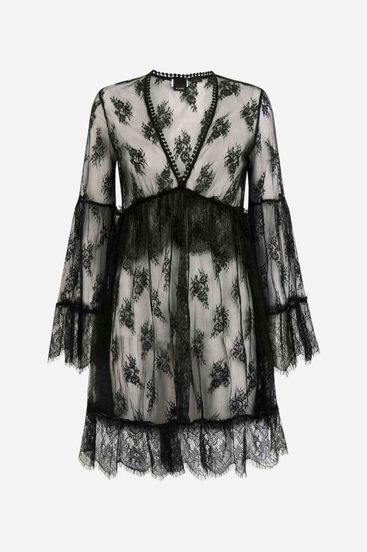 Pinko abito in pizzo nero