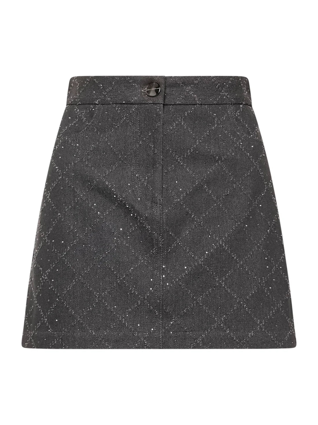 SIMONA CORSELLINI MINI GONNA DENIM STRASS