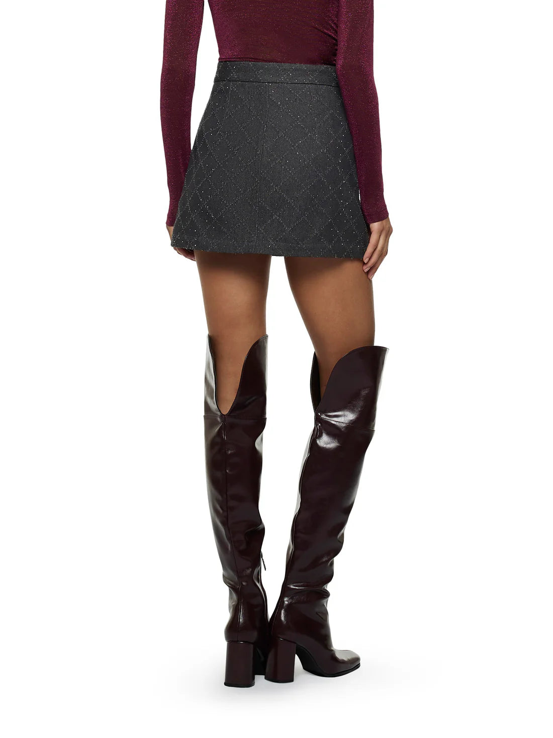 SIMONA CORSELLINI MINI GONNA DENIM STRASS