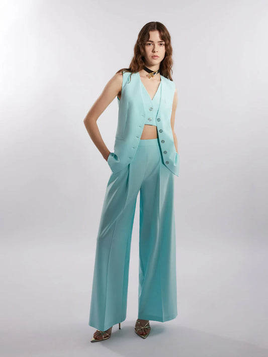 pantaloni gamba larga