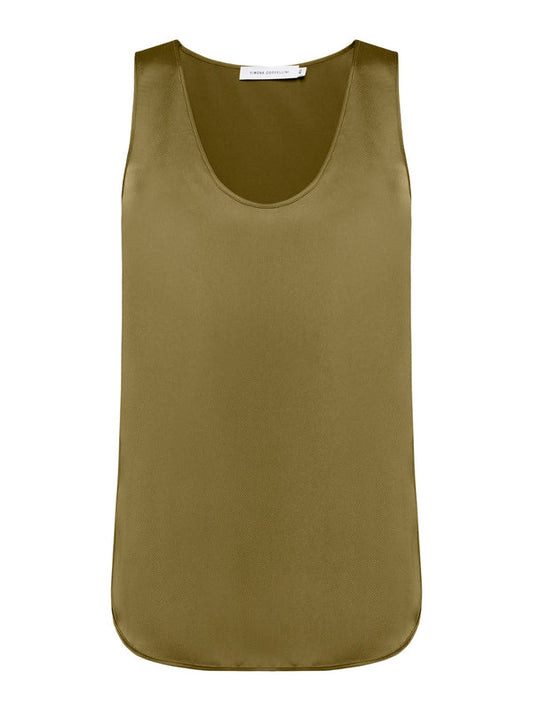Basic top in fluid cavalry fabric
