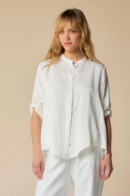 Camicia con colo alla coreana