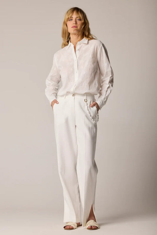 Pantalone con dettaglio perle - Pantalone DELMARE