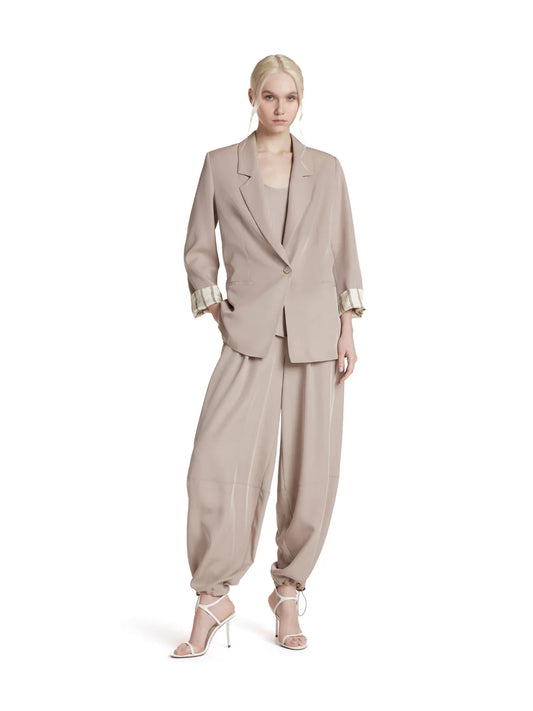 Giacca dritta in twill di viscosa