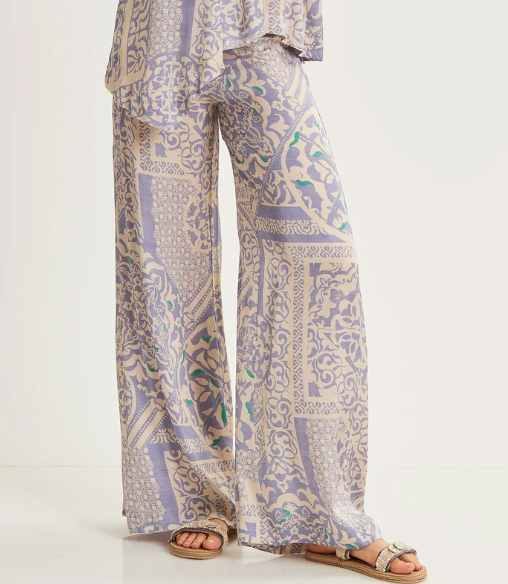 Pantaloni a palazzo da donna con stampa