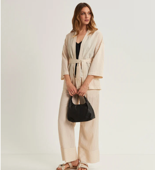 Giacca kimono da donna a righe
