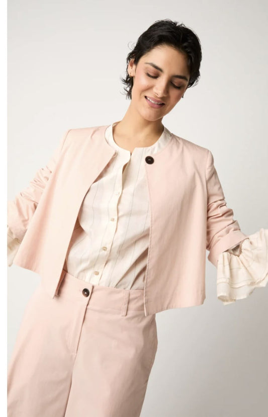 Giacca cropped blush
