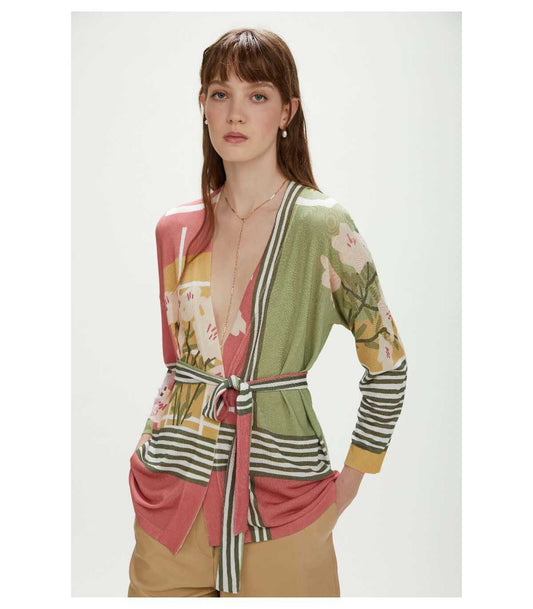 Giacca Kimono con stampa