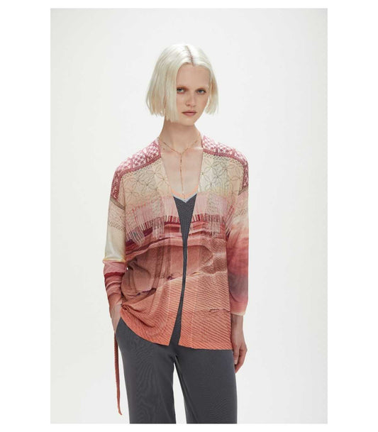 Giacca kimono stampa Deserto